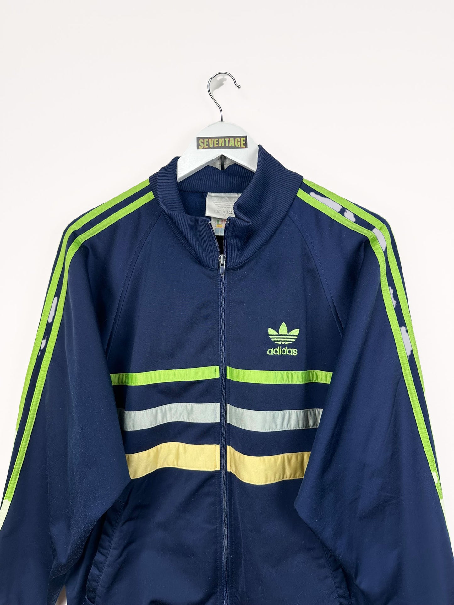 Felpa Adidas blu gialla 90s - S