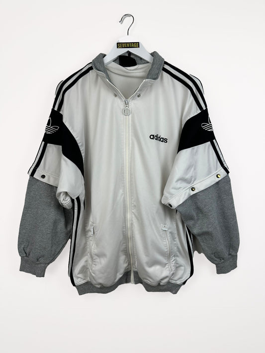 Felpa Adidas bianca nera 00s - XL