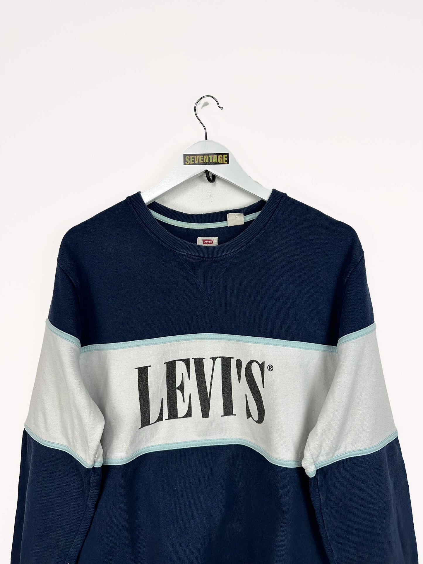 Felpa Levi's blu bianca - L