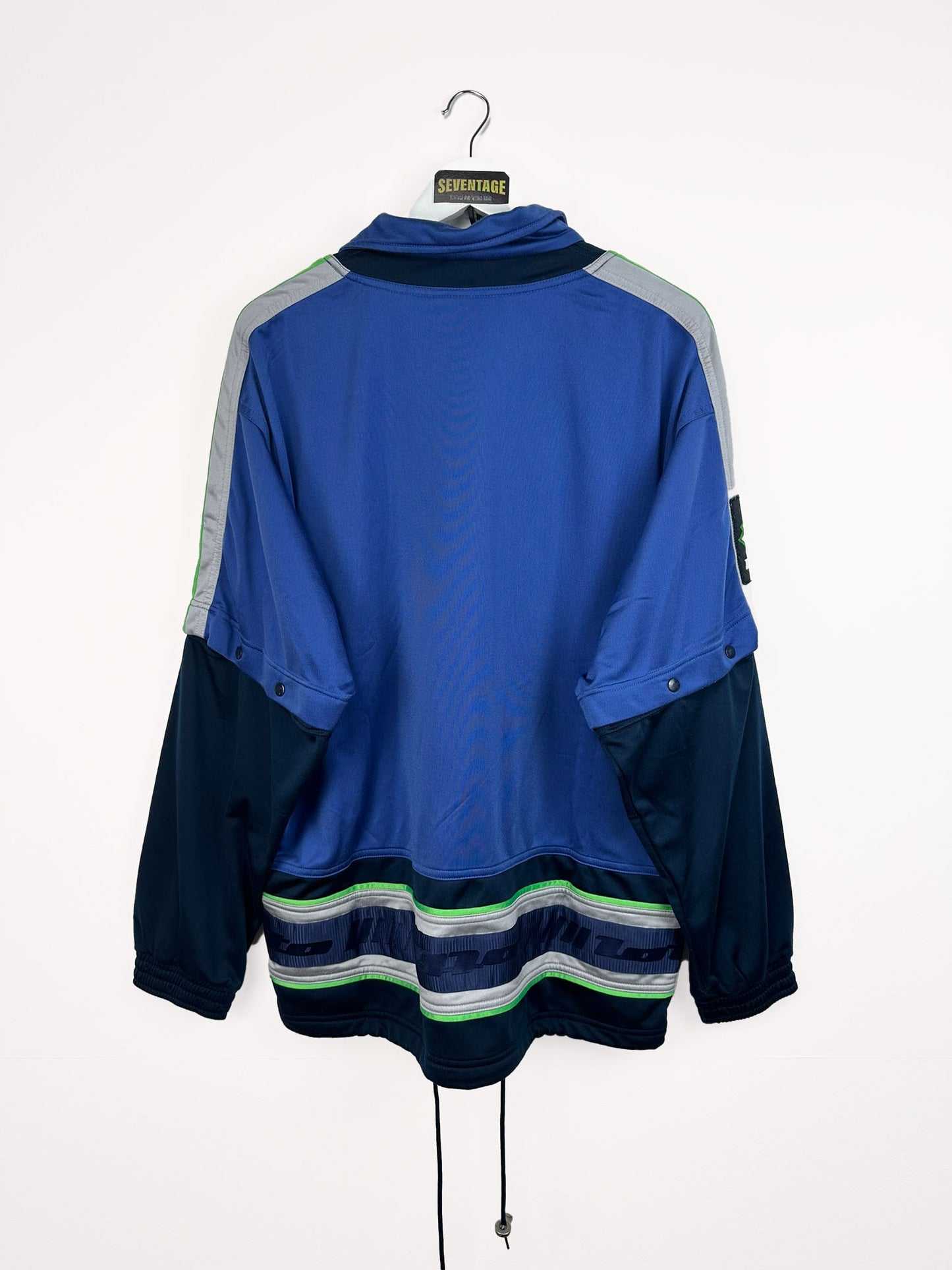 Felpa Lotto blu verde 90s - XL