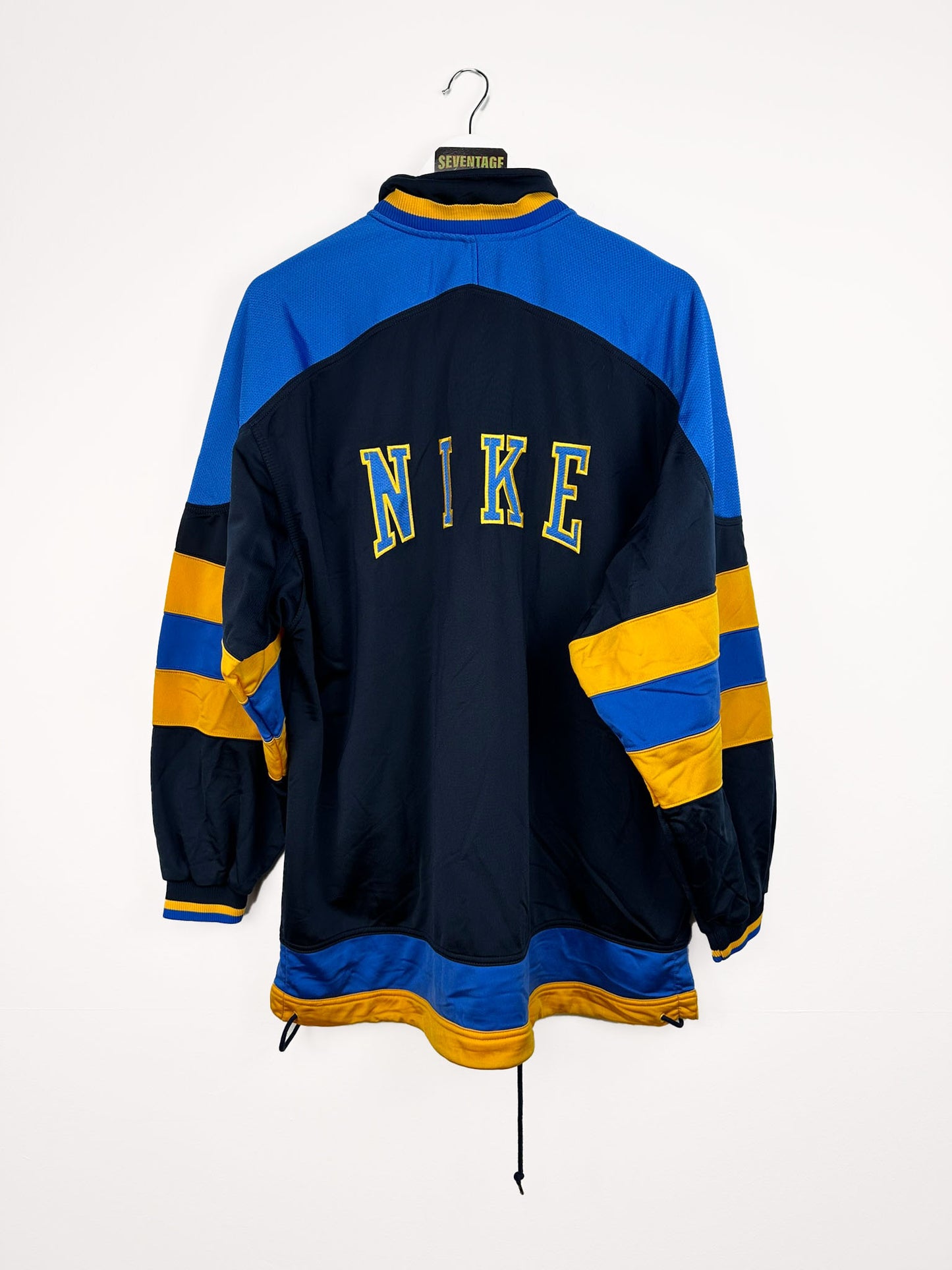 Felpa Nike blu gialla 90s - L