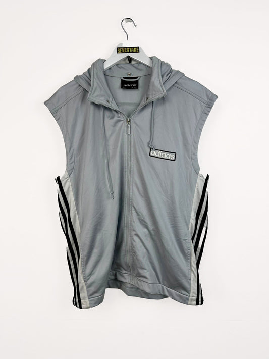 Felpa gilet Adidas grigia 90s - XL