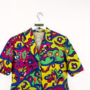 Giacca camicia handmade floreale donna - M