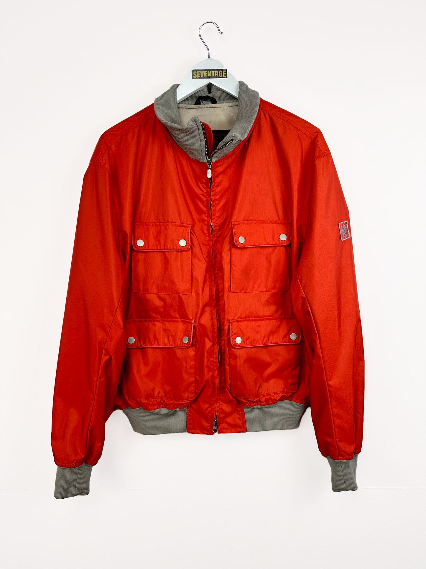 Giacca Belstaff rossa grigia 00s - XL