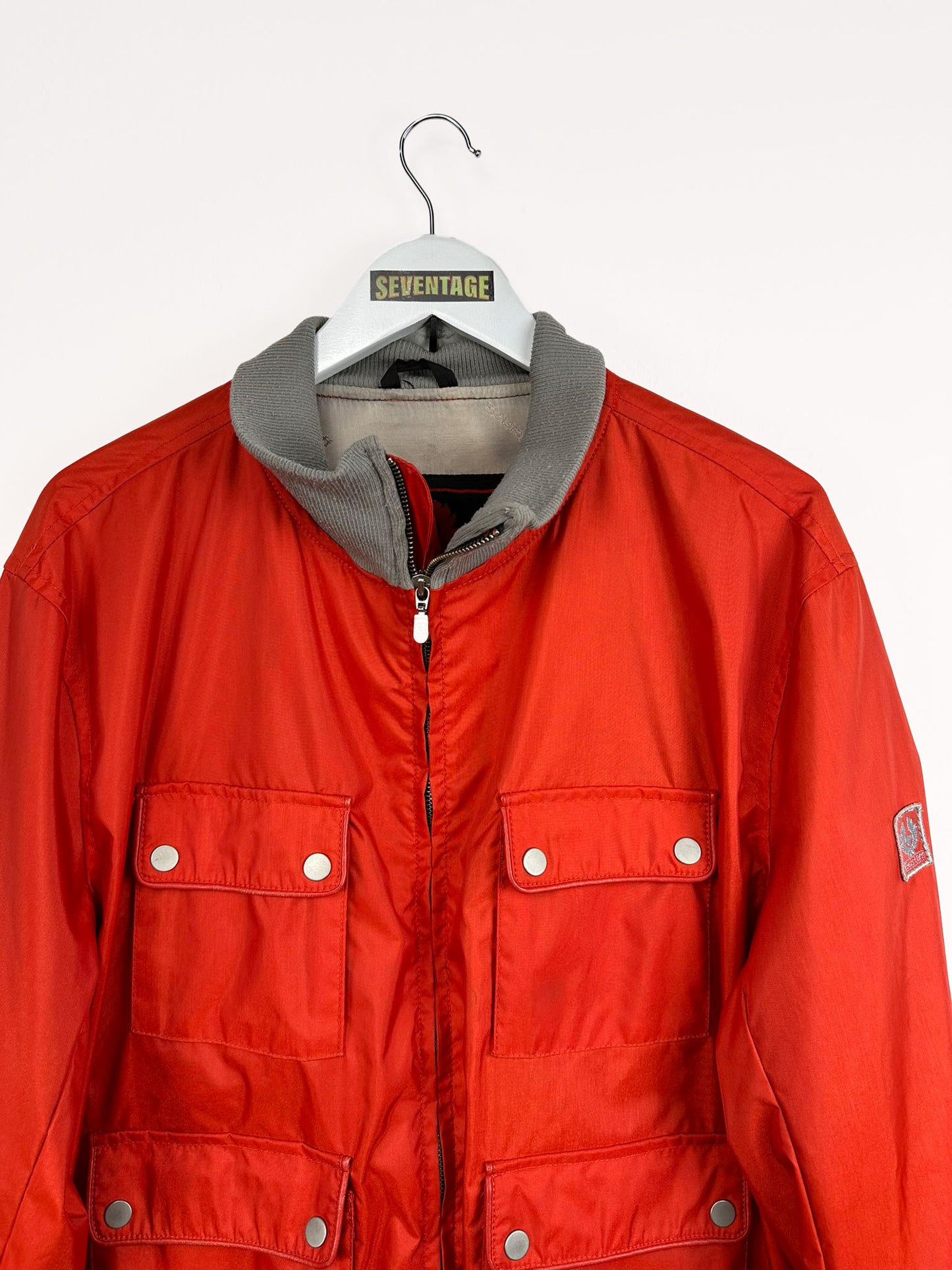 Giacca Belstaff rossa grigia 00s - XL