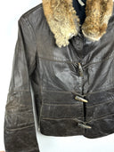 Giacca in pelle marrone 90s (18) - M