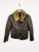 Giacca in pelle marrone 90s (18) - M