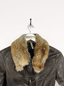 Giacca in pelle marrone 90s (18) - M