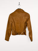 Giacca in pelle ocra donna (19) - M