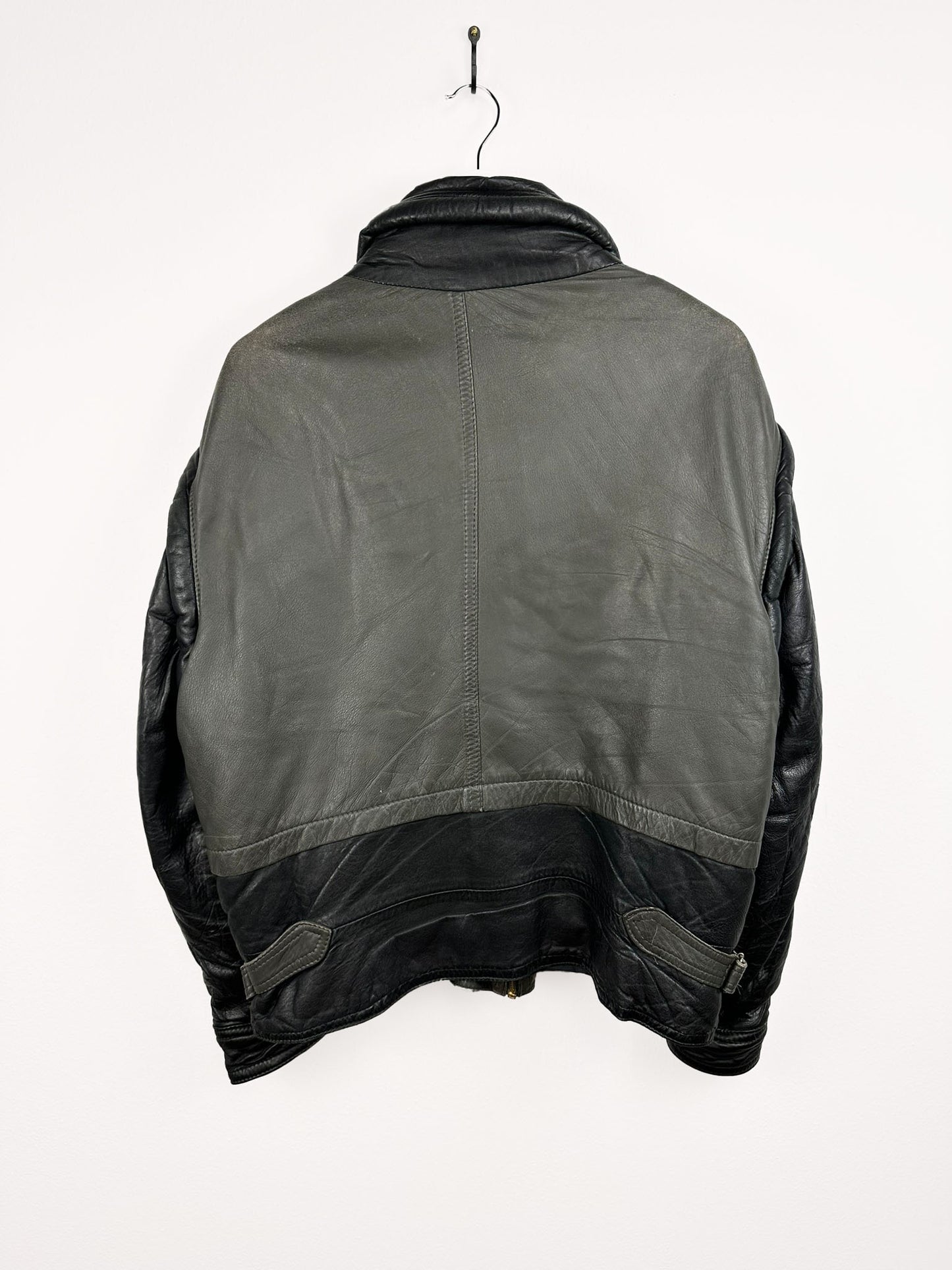 Bomber in pelle verde 90s (28) - M