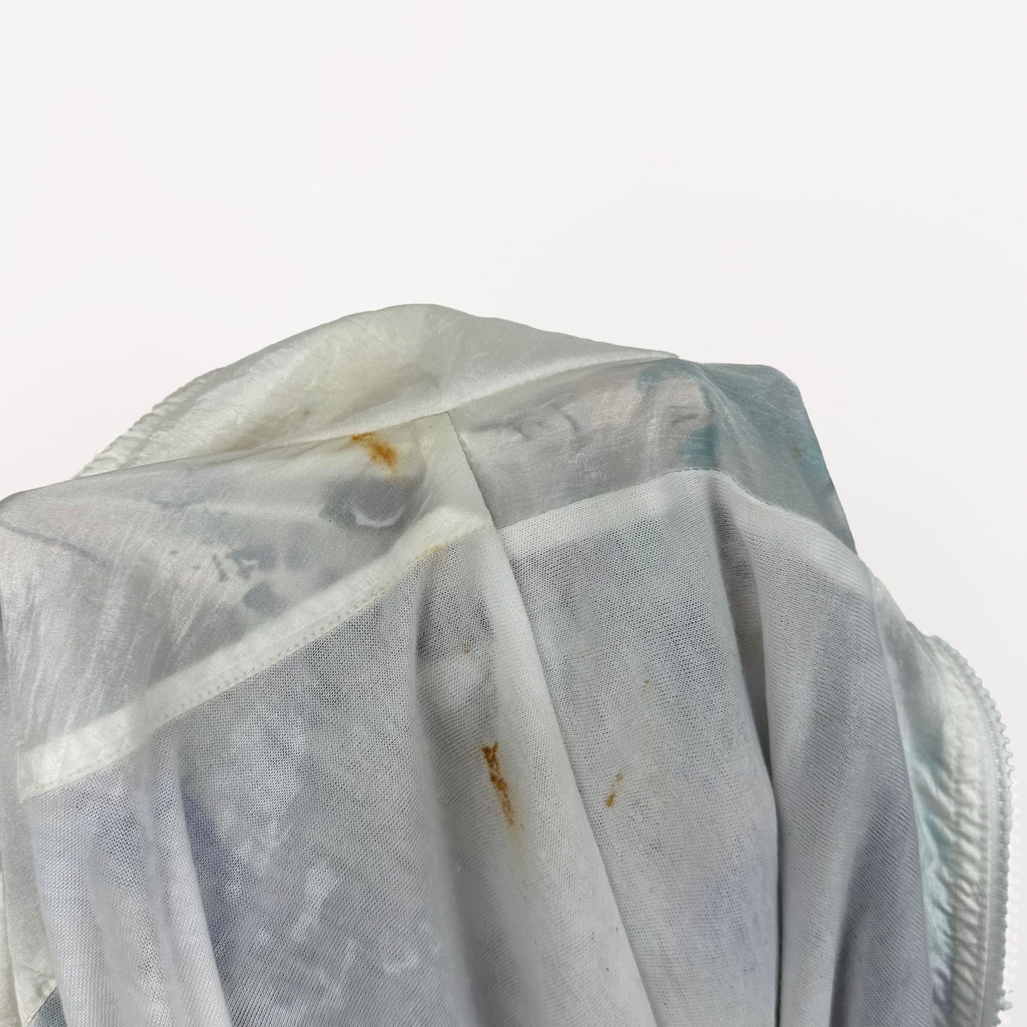 Giacca vintage bianca blu 90s - XL