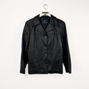 Giacca in pelle nera donna - M