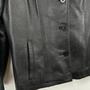 Giacca in pelle nera donna - M