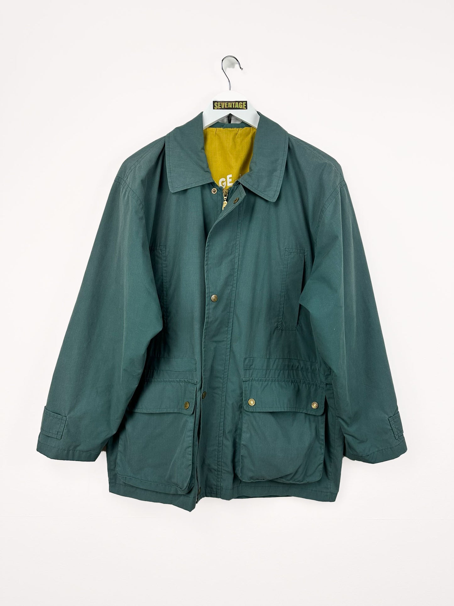 Giacca a vento verde 80s -XL