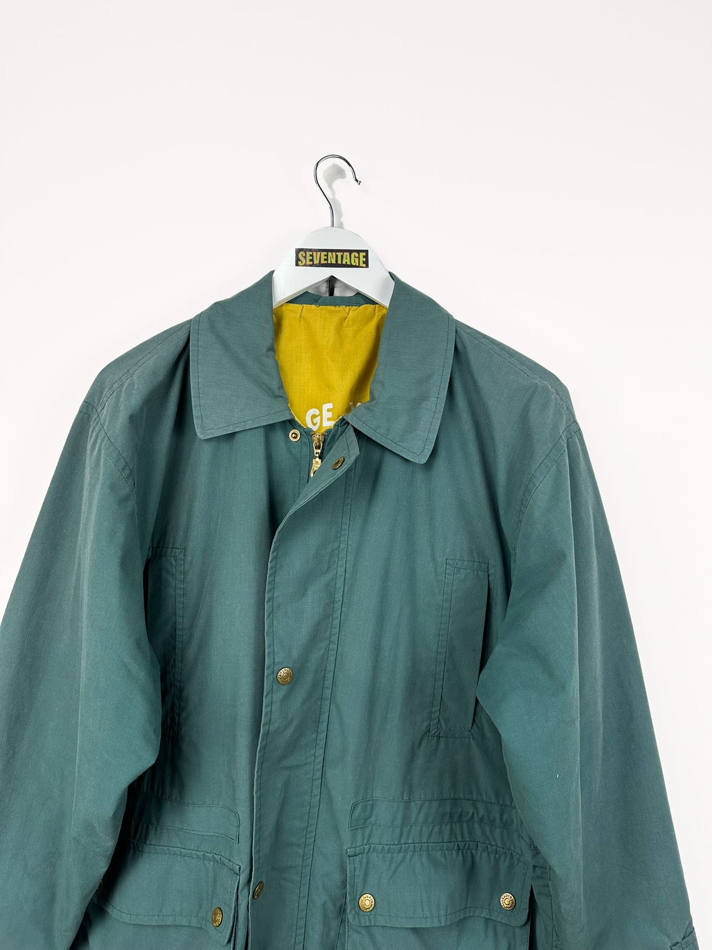 Giacca a vento verde 80s -XL