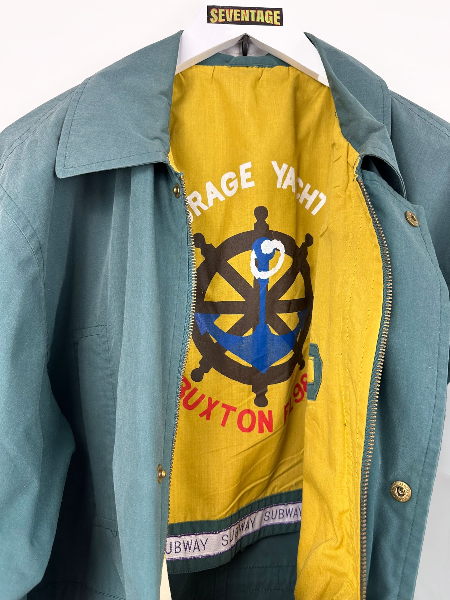 Giacca a vento verde 80s -XL