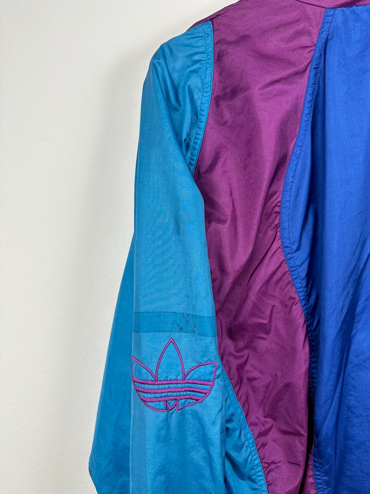 Giacca Adidas verde blu 90s - M