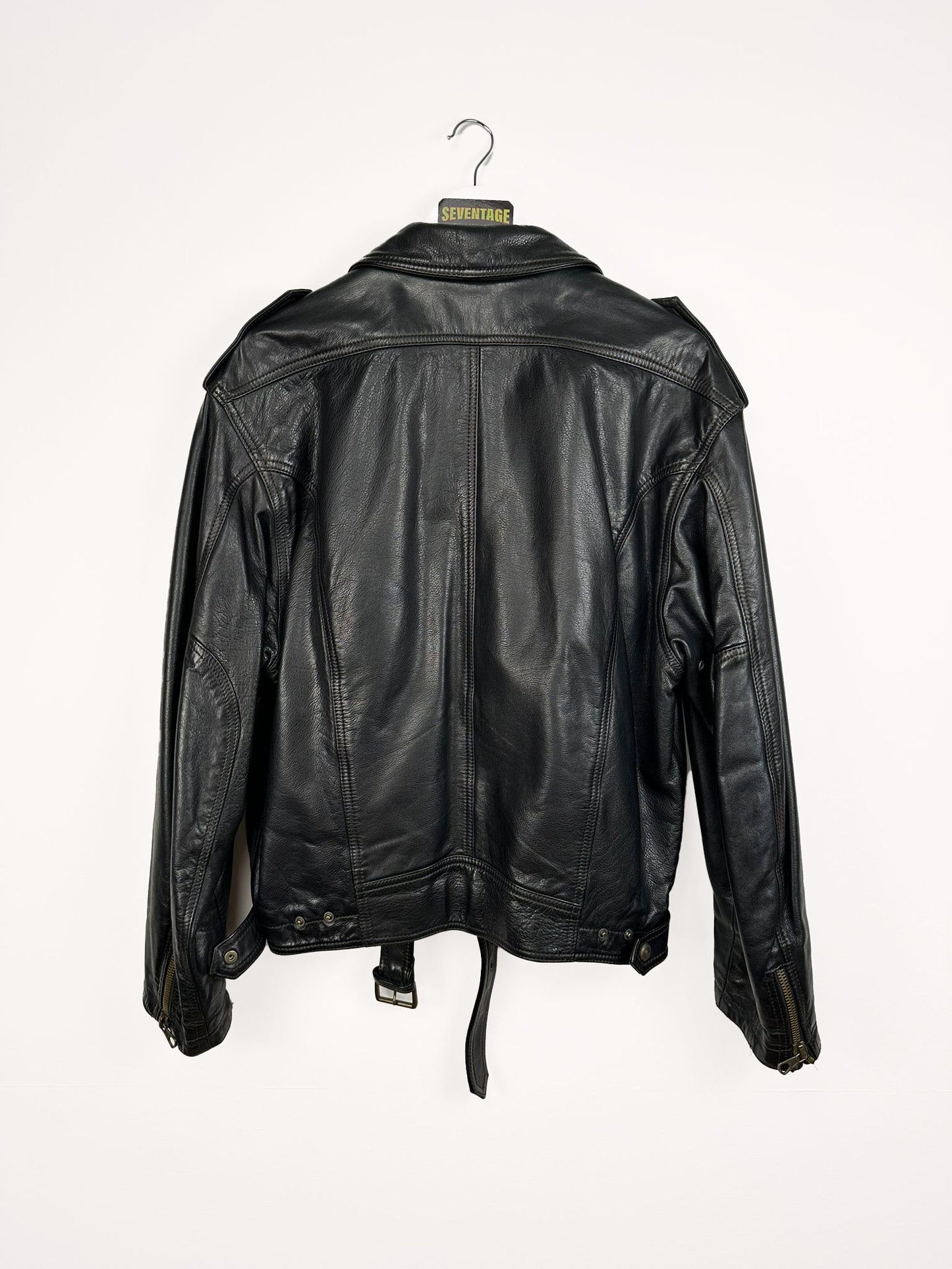 Giacca in pelle biker 90s - M