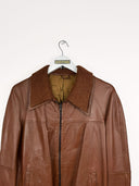 Bomber marrone in pelle 90s - M