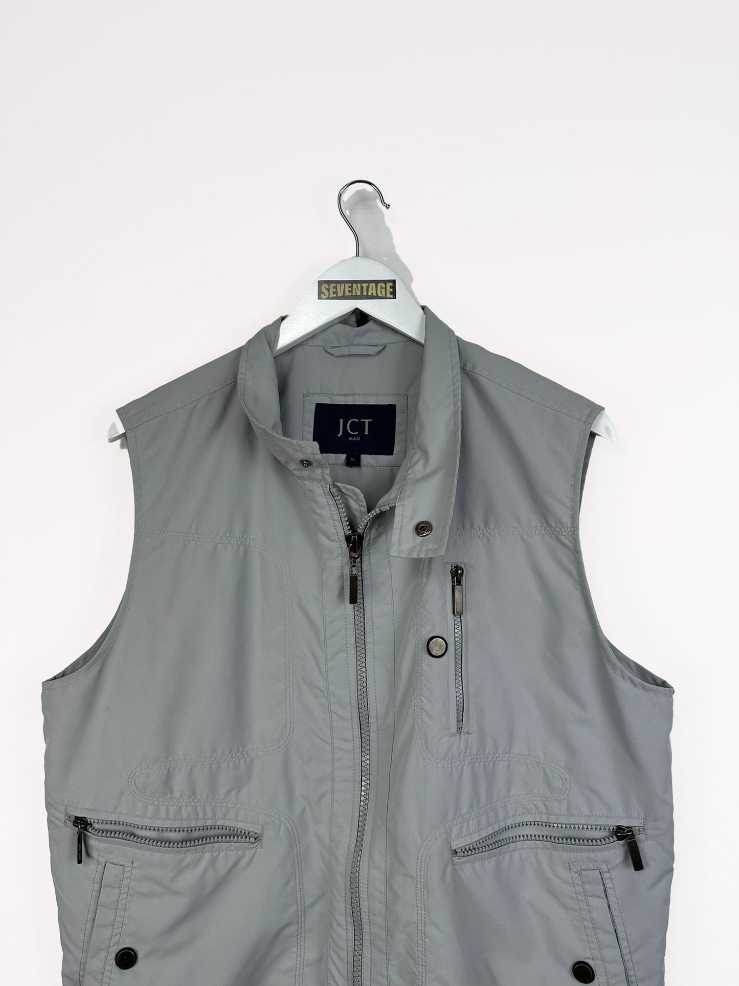 Gilet reporter grigio chiaro - XL