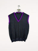 Gilet in lana Etro grigio viola donna - L