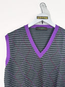 Gilet in lana Etro grigio viola donna - L
