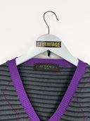 Gilet in lana Etro grigio viola donna - L