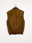 Gilet in pelle scamosciato - M