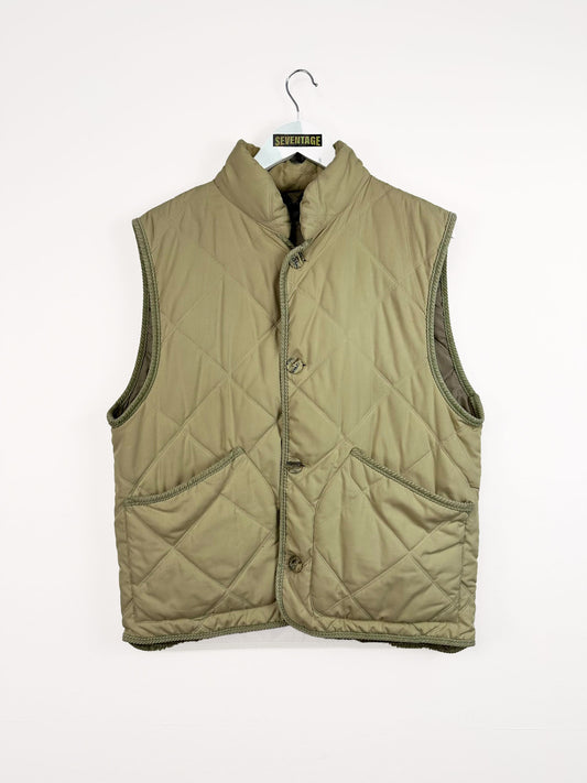 Gilet beige trapuntato 90s - M