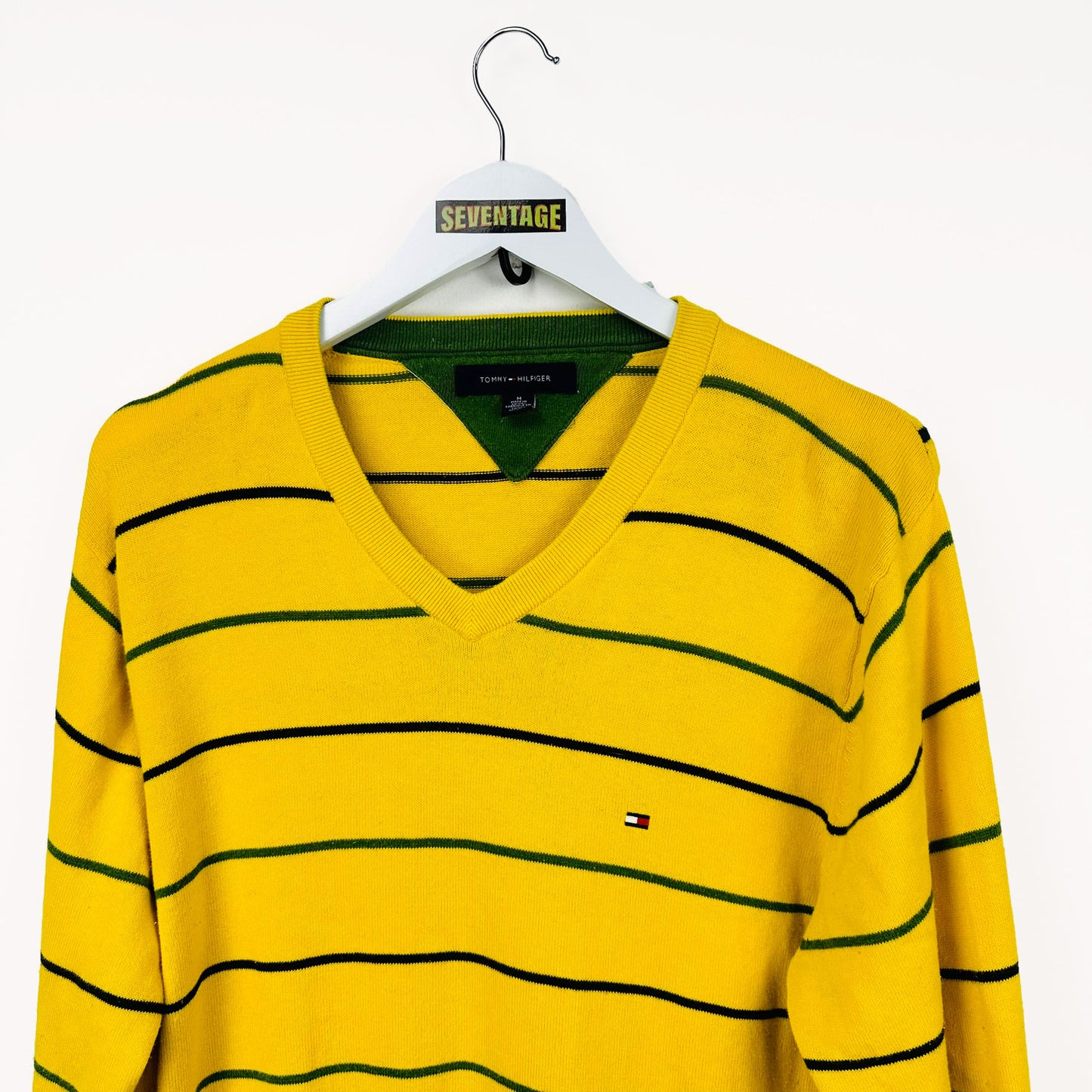 Maglione Tommy Hilfiger giallo a righe - M