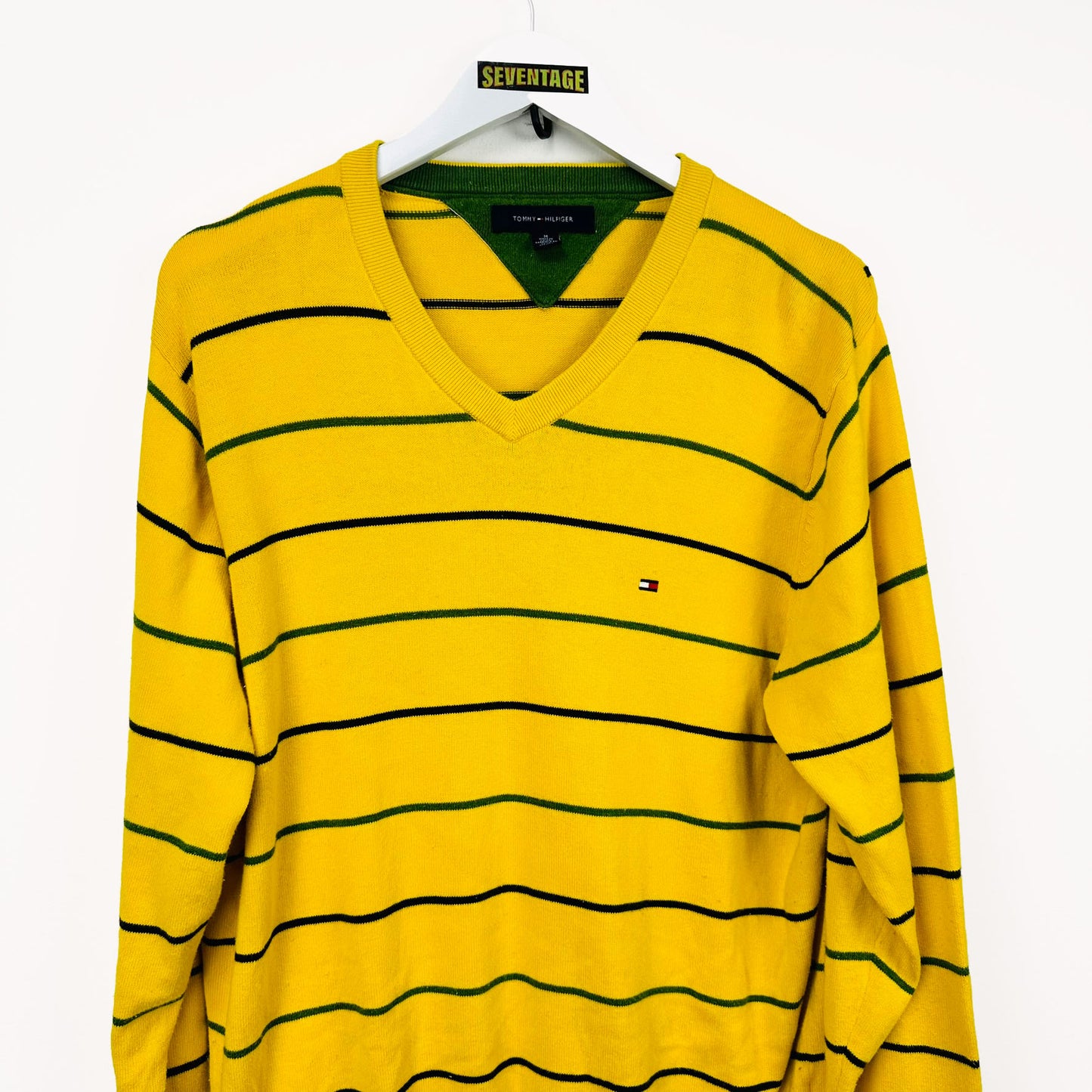 Maglione Tommy Hilfiger giallo a righe - M