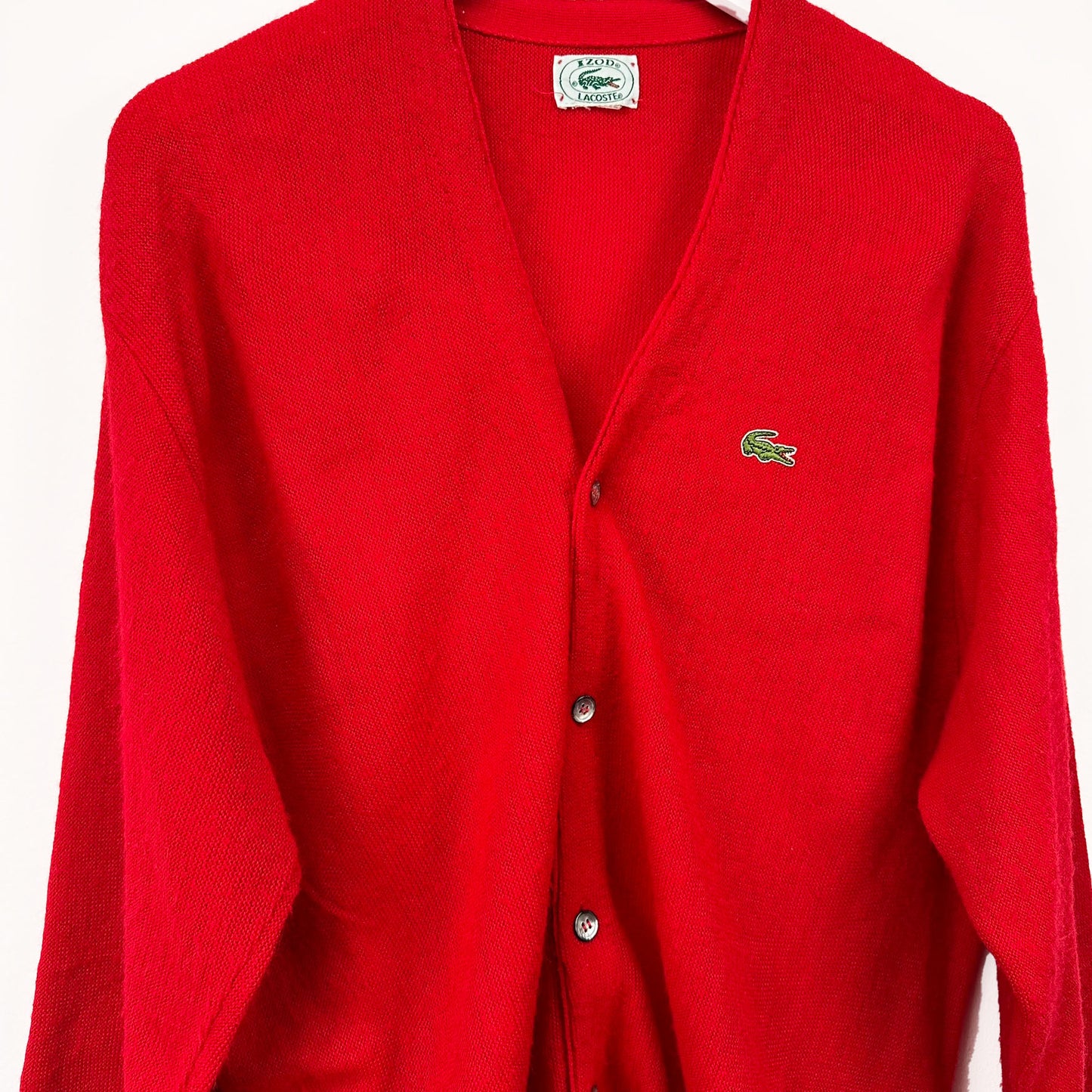 Maglione Lacoste rosso vintage 80s - XL