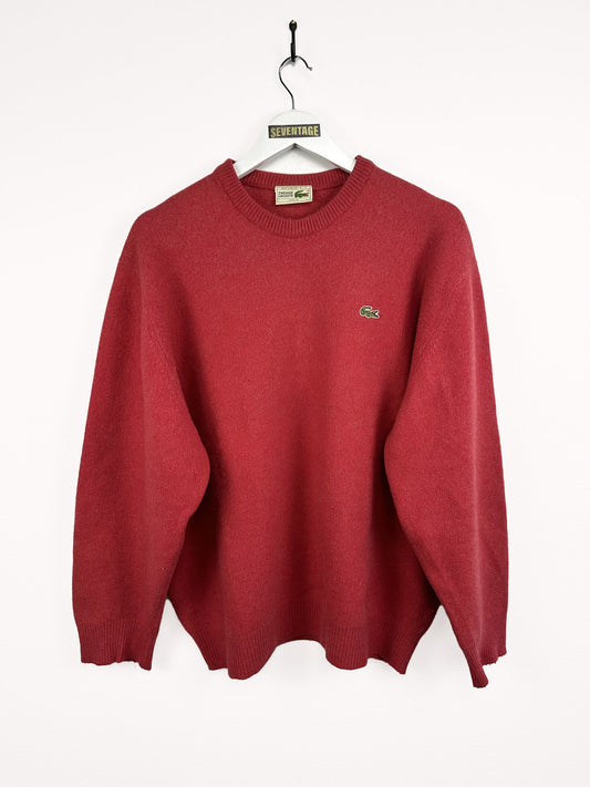 Maglione Lacoste rosa lana 80s - L