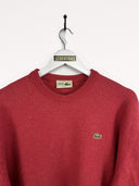 Maglione Lacoste rosa lana 80s - L