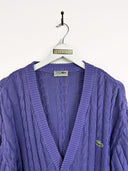 Cardigan Lacoste viola 90s - XL