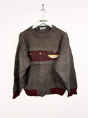 Maglione in lana marrone 90s - M