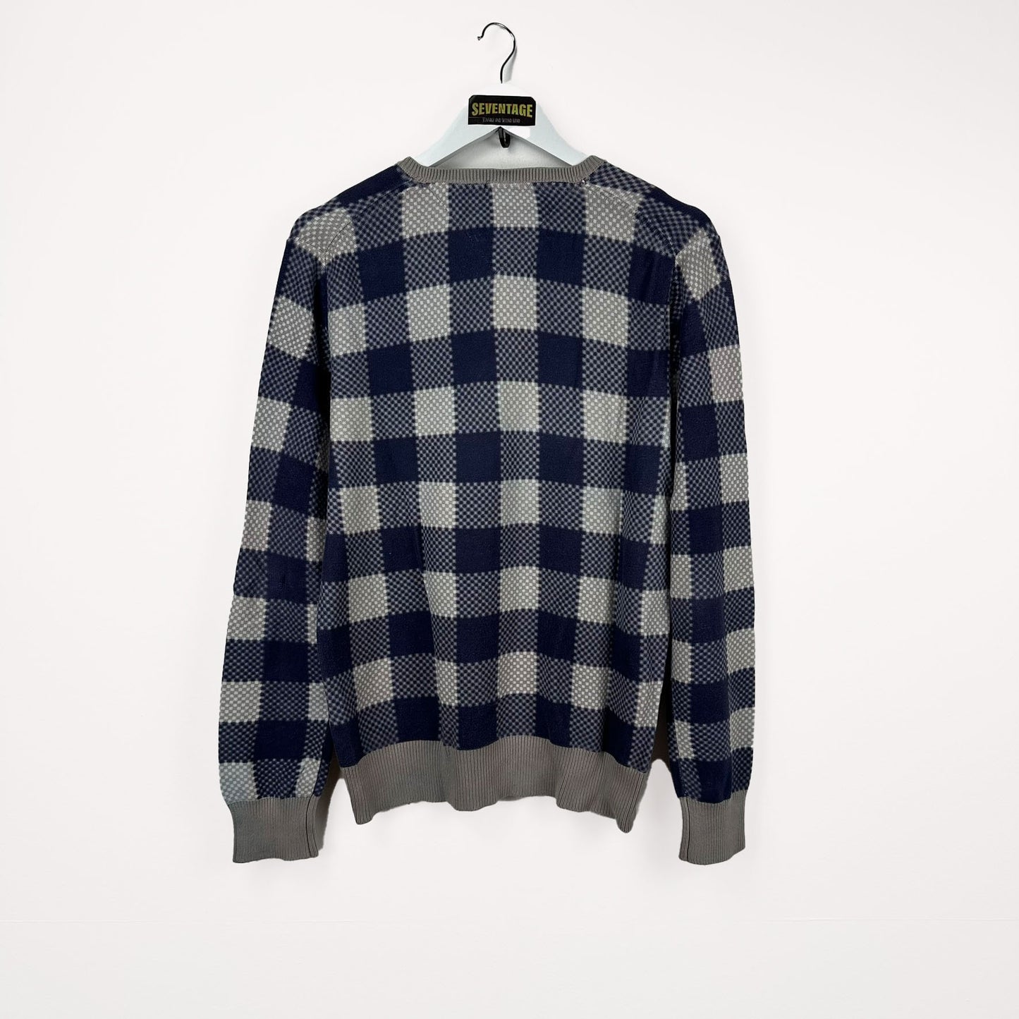 Maglione Tommy Hilfiger blu a quadri - L