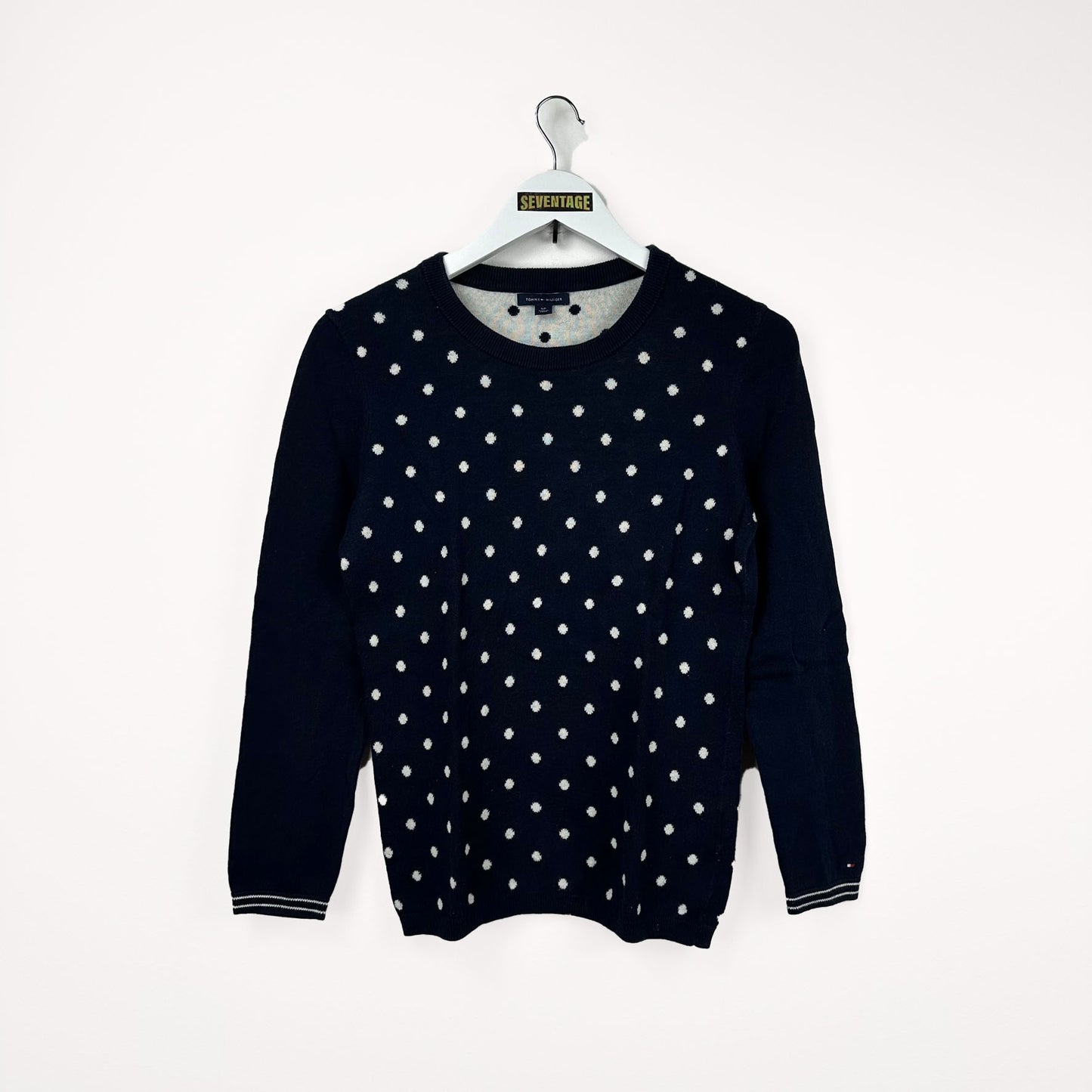 Maglione Tommy Hilfiger blu a pois donna - S