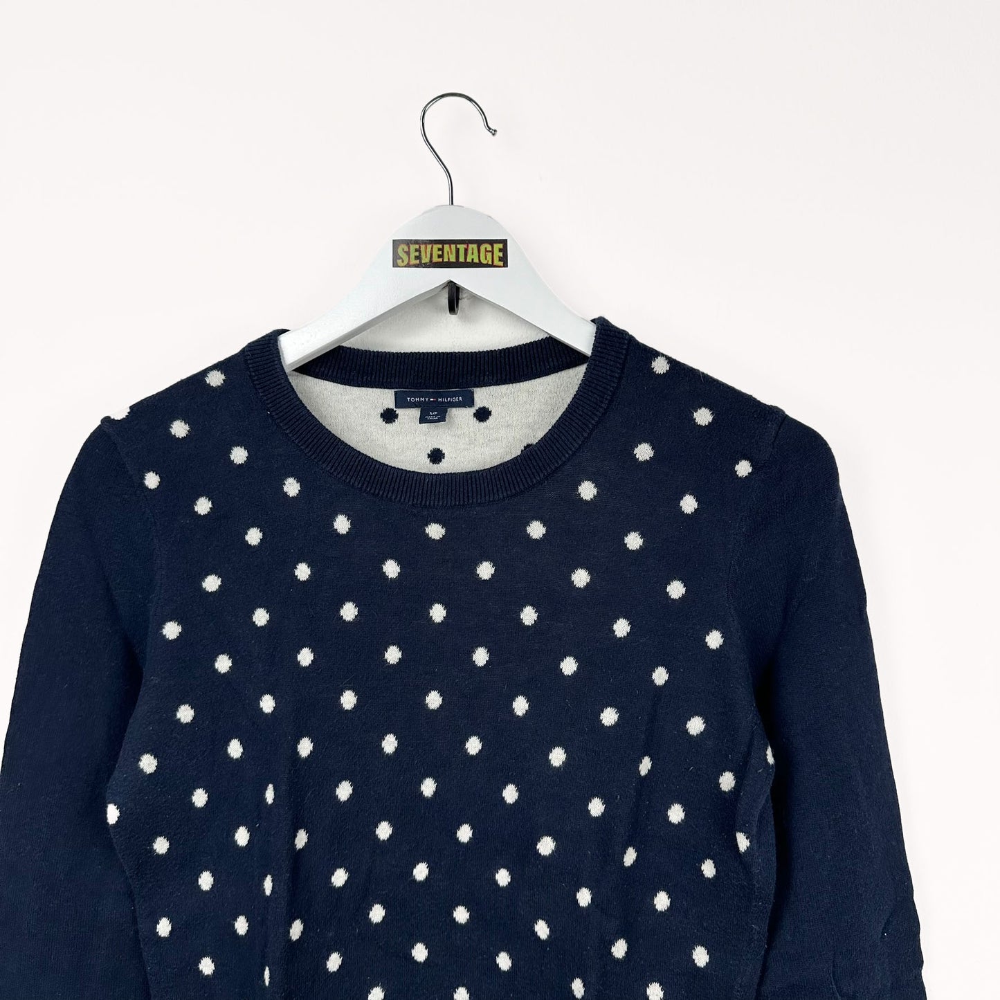 Maglione Tommy Hilfiger blu a pois donna - S