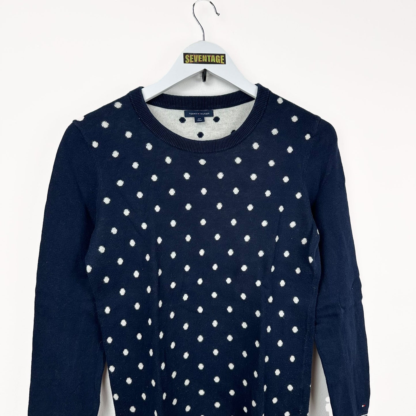 Maglione Tommy Hilfiger blu a pois donna - S