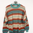 Maglione Benetton multicolor 80s - L