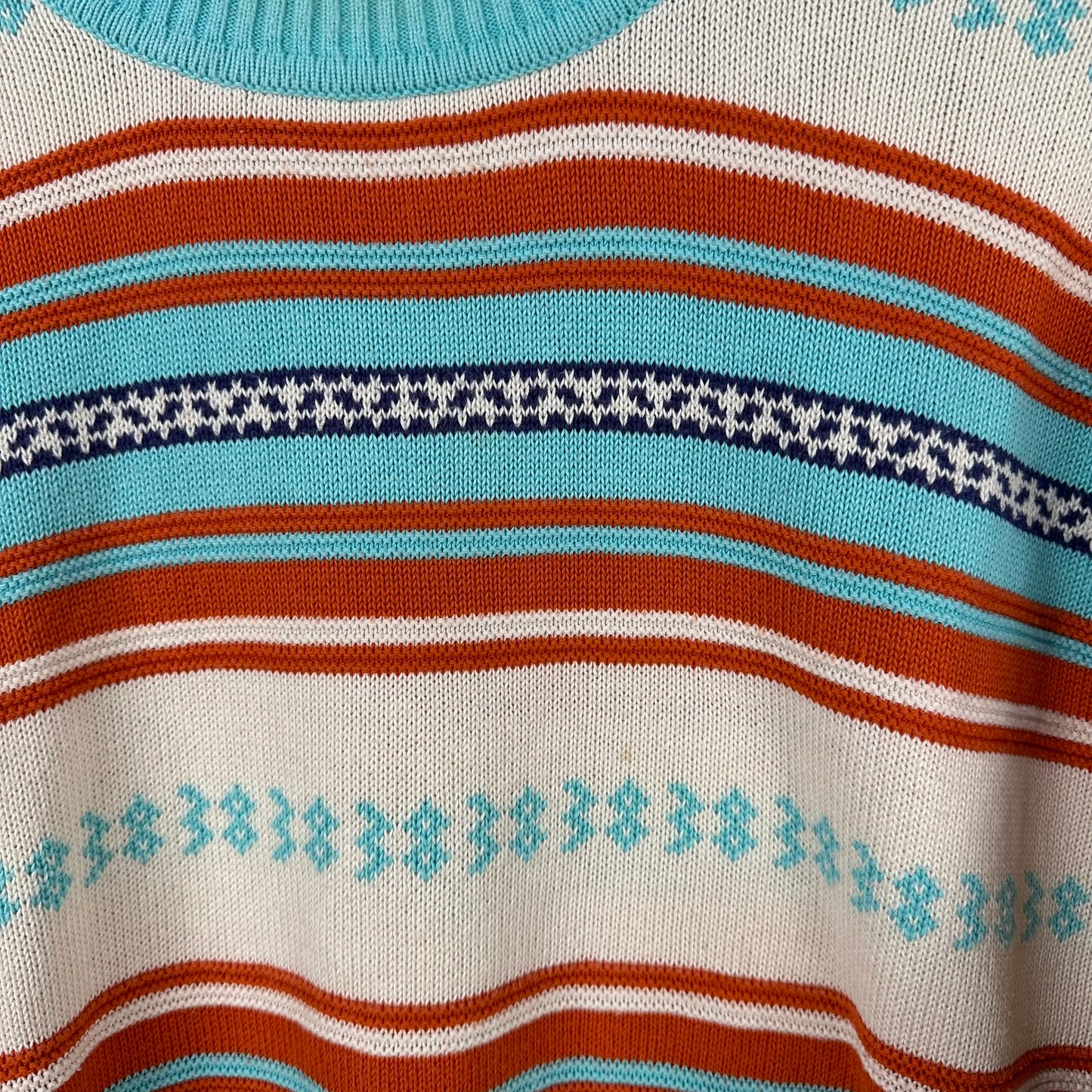 Maglione Benetton multicolor 80s - L