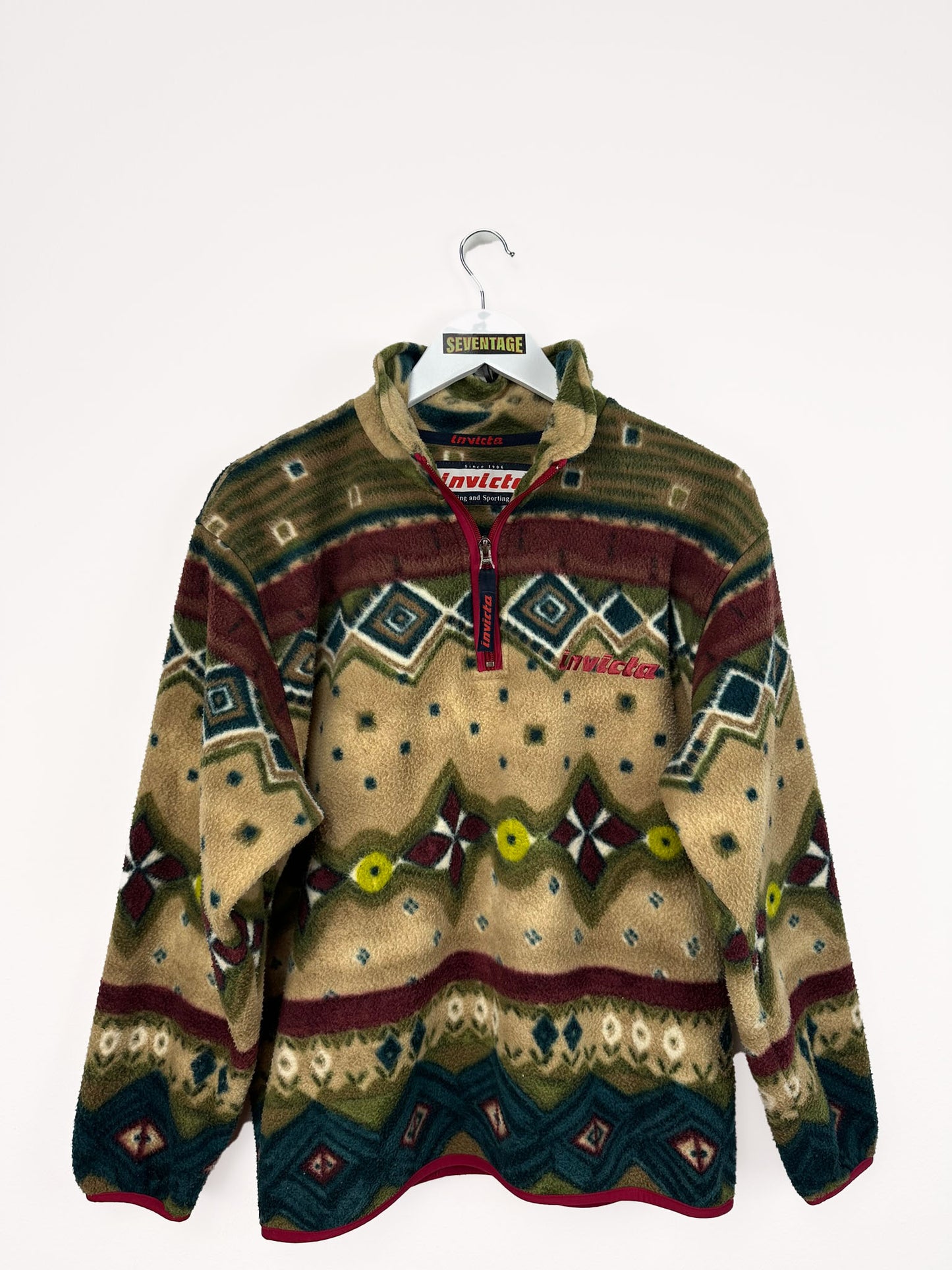 Maglione pile Invicta marrone 90s - S