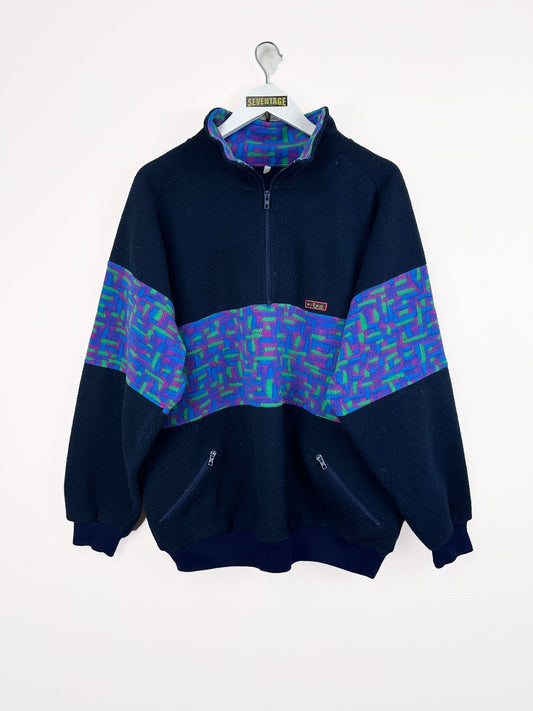 Maglione pile blu 90s - XL