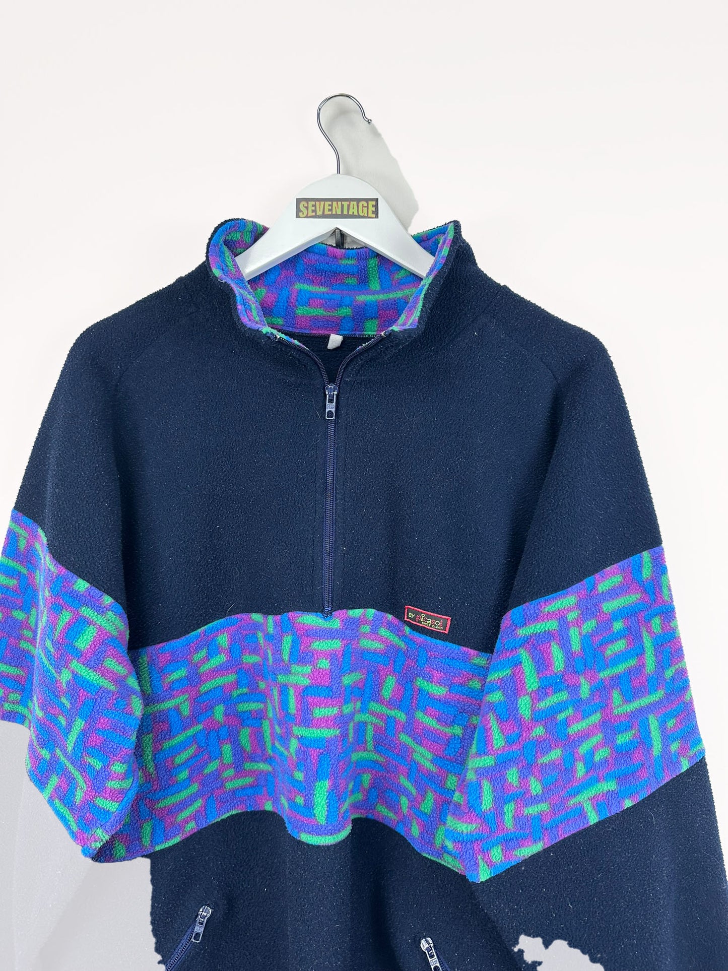 Maglione pile blu 90s - XL