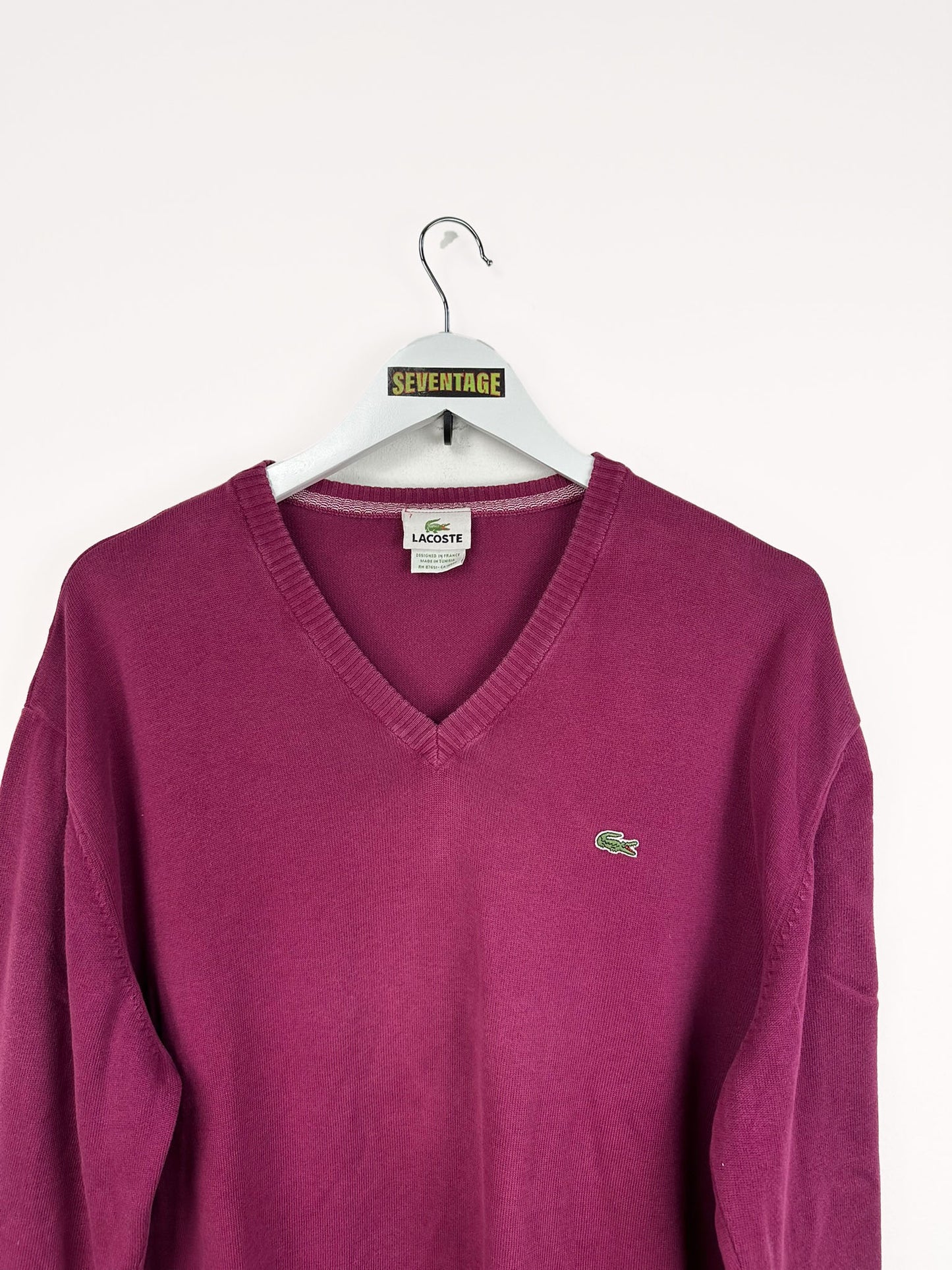 Maglione Lacoste viola 90s - L