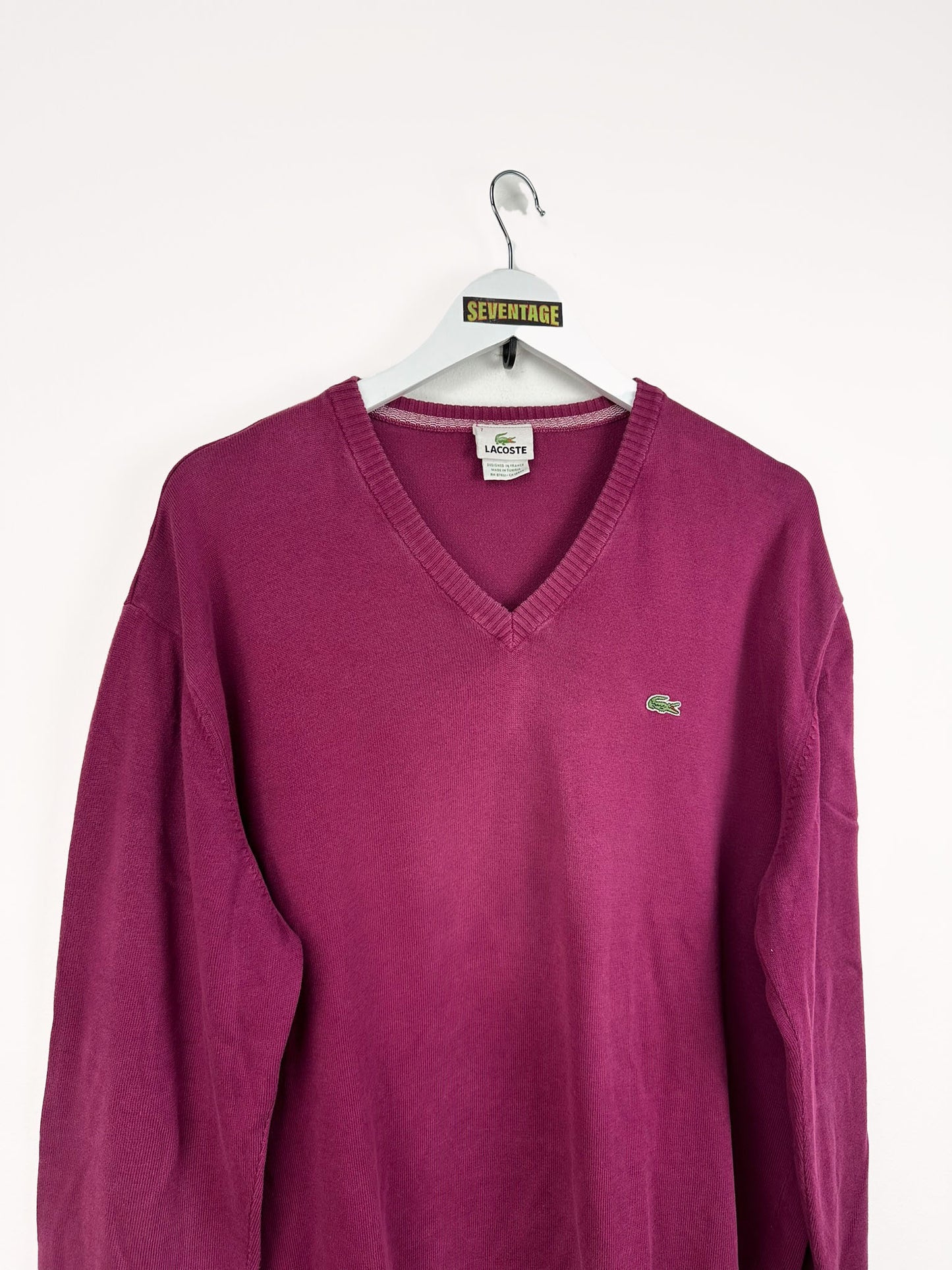 Maglione Lacoste viola 90s - L