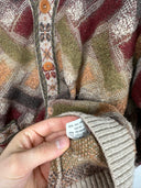 Cardigan beige rombi 90s - L