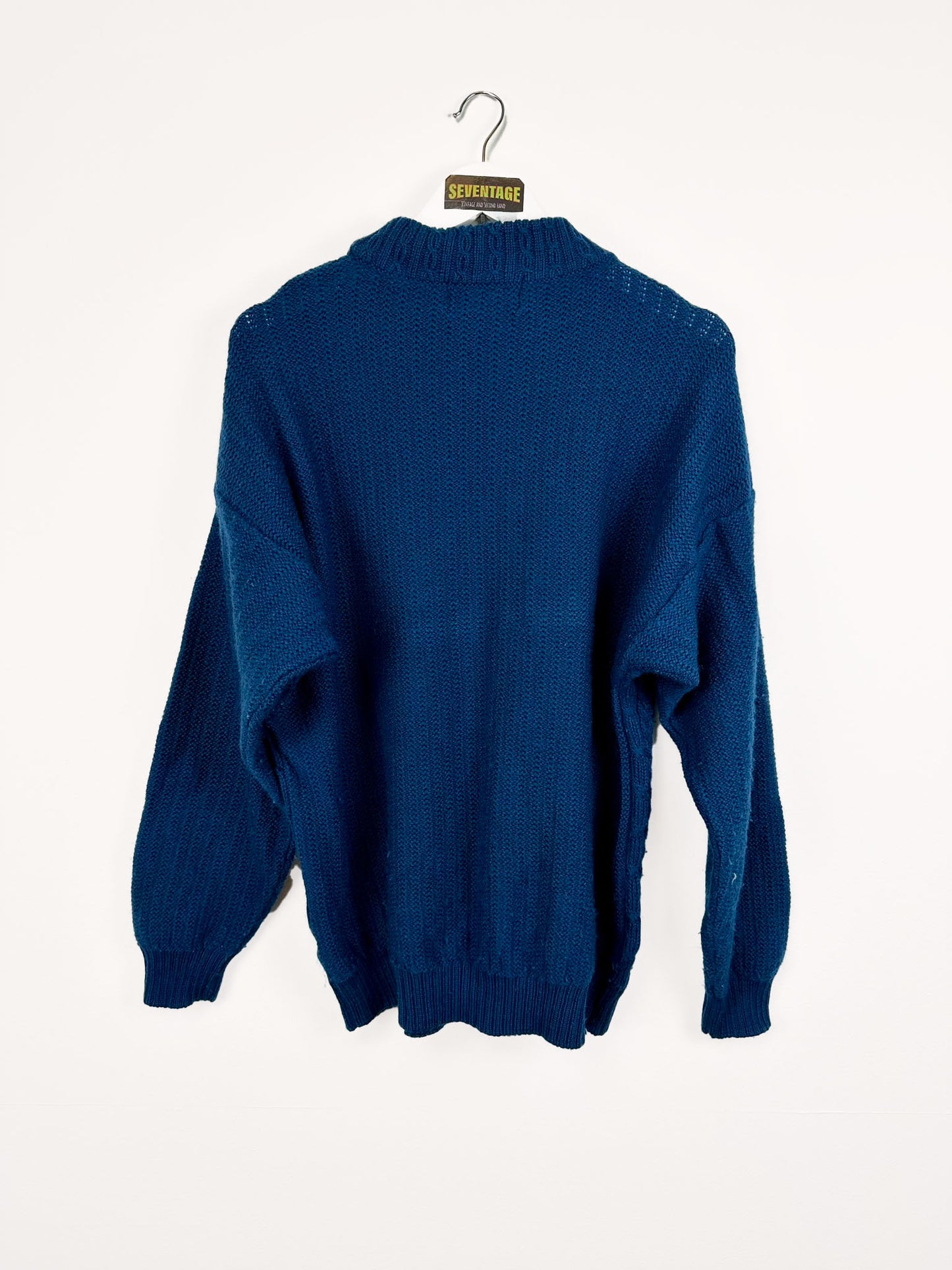 Maglione Marlboro blu in lana - L