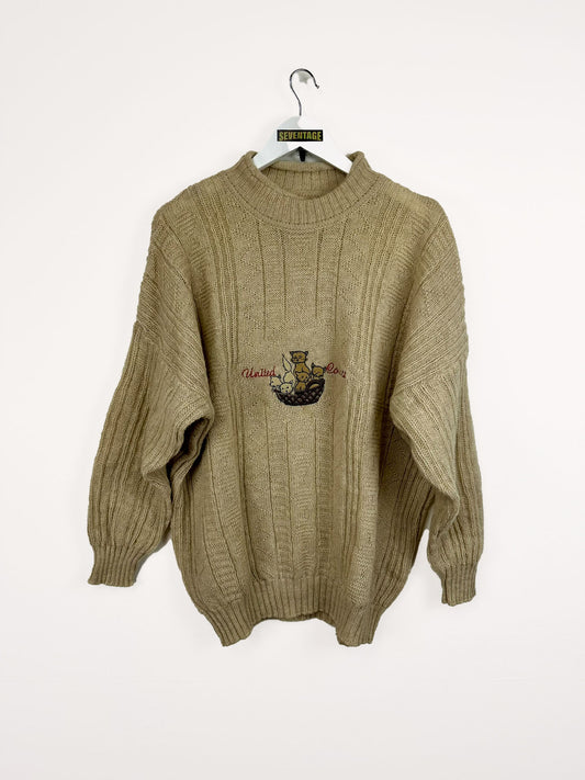 Maglione in lana shetland Benetton 80s - XL